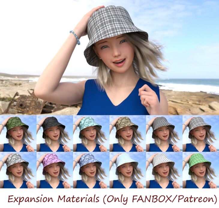 Bucket Hat 1 For G8F & Expansion Pack_DAZ3D下载站
