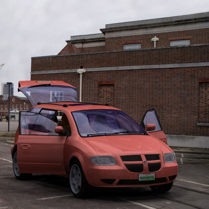 Caravan Minivan for Poser and Vue_DAZ3D下载站