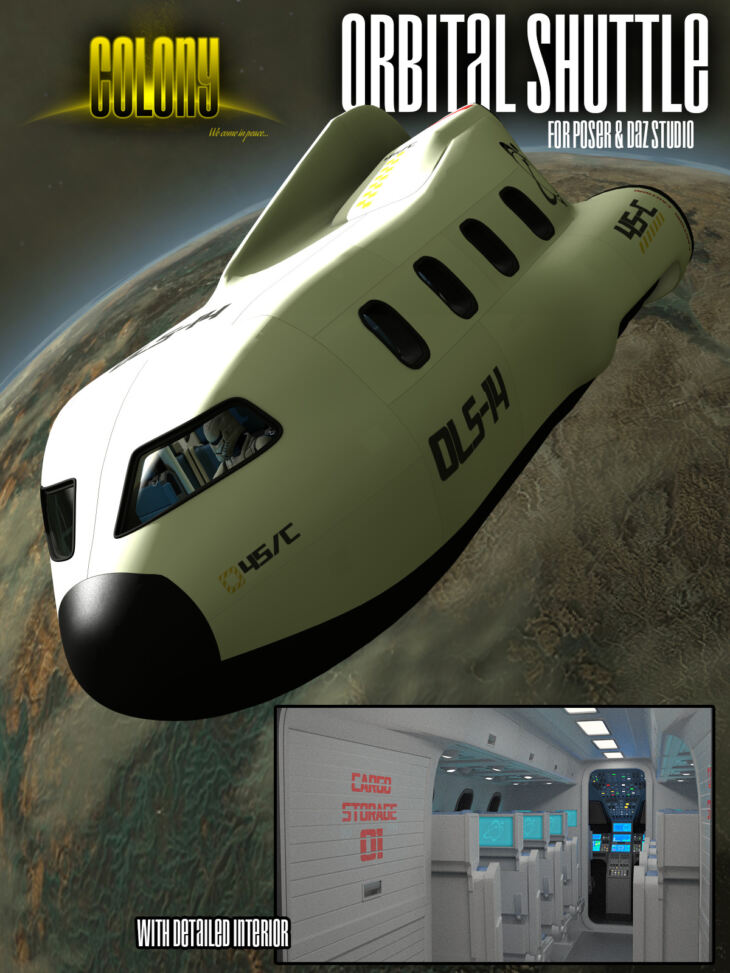 Colony Shuttle for Poser and DS_DAZ3D下载站