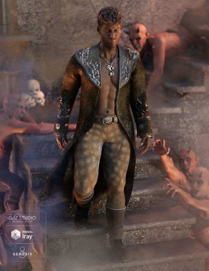 Demon Master Outfit for Genesis 8 Male(s)_DAZ3D下载站