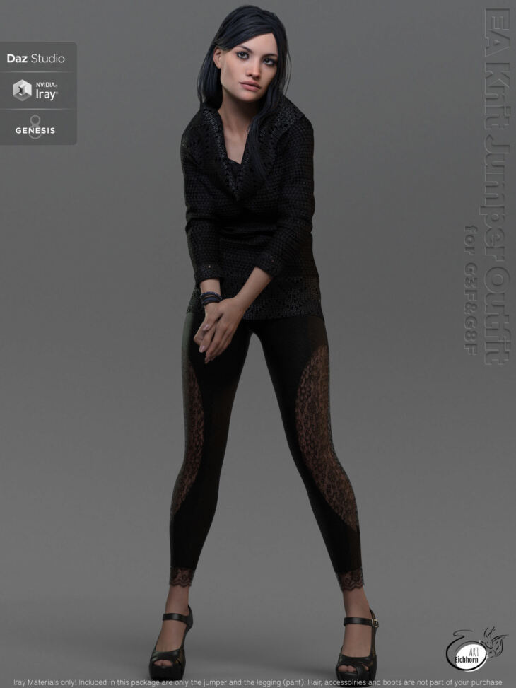 EA dforce Knit Jumper Outfit for Genesis 8 Female_DAZ3D下载站