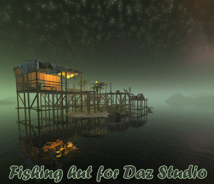 Fishing Hut for Daz Studio_DAZ3D下载站