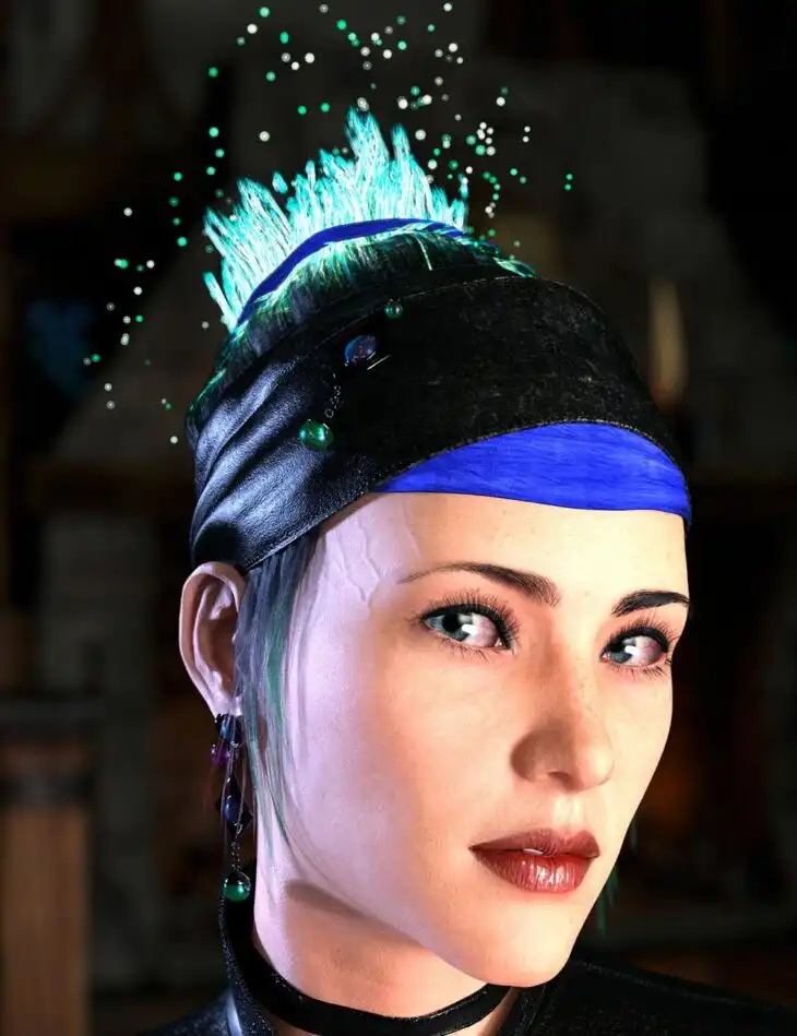 Flame Hair for Genesis 8 and 8.1 Female_DAZ3D下载站