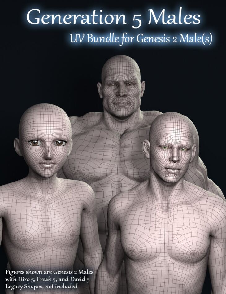 Generation 5 UV Bundle for Genesis 2 Male(s)_DAZ3D下载站