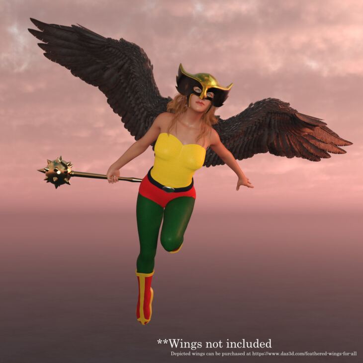 Hawkgirl Outfit For G8F_DAZ3DDL