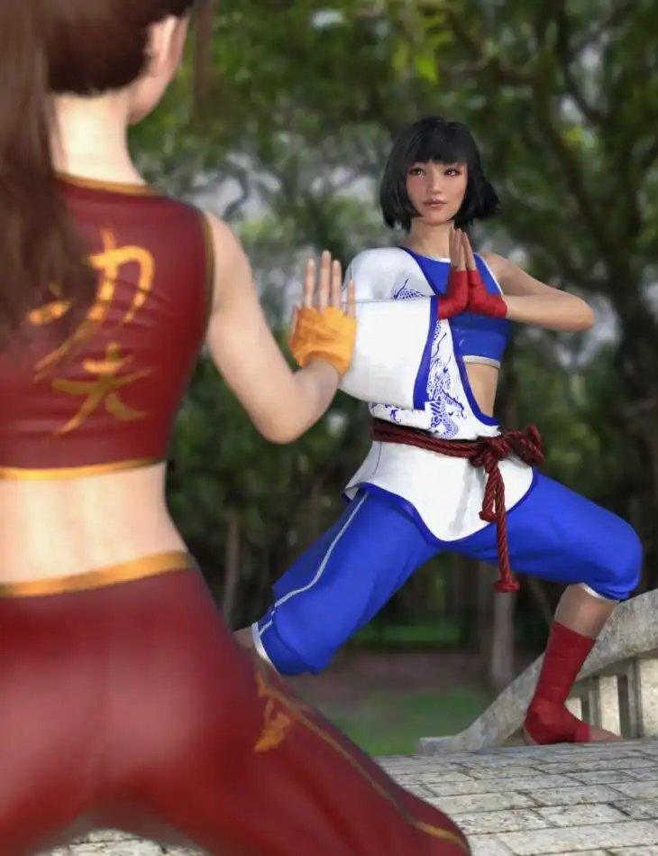 KungFu Fury Textures Add-on_DAZ3D下载站