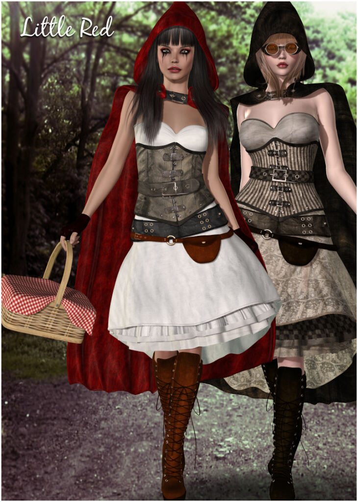 Little Red Outfit and Boots for V4_DAZ3DDL