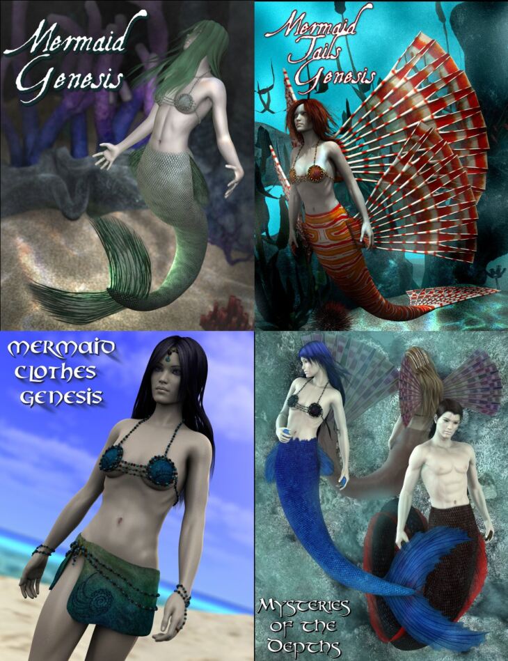Mermaid Genesis Mega Bundle_DAZ3D下载站