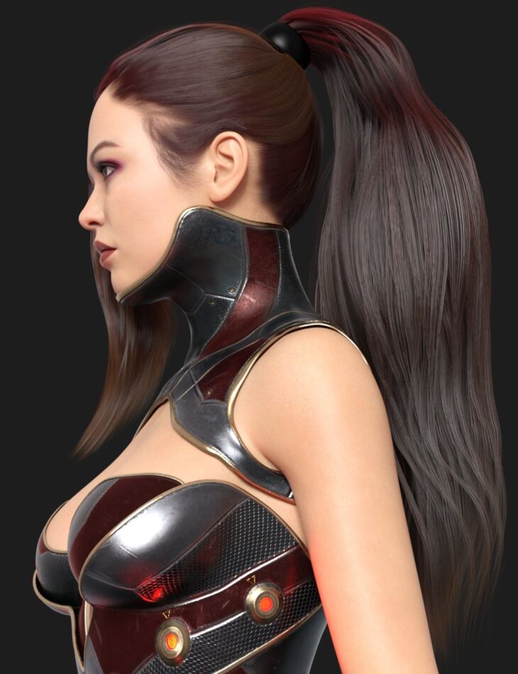 PS Ponytail for Genesis 8 and 8.1 Female_DAZ3D下载站