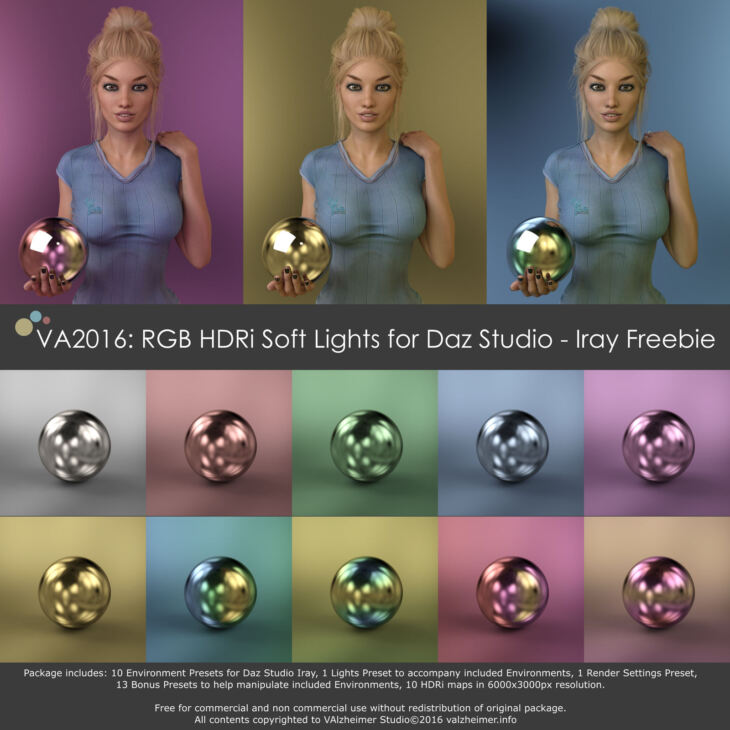 RGB HDRi Soft Lights for Daz Studio – Iray_DAZ3D下载站