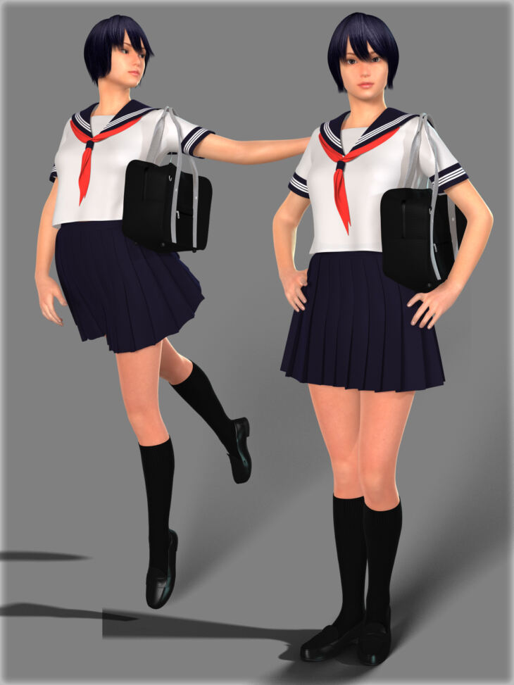 School Uniforms A Summer for G2F_DAZ3D下载站