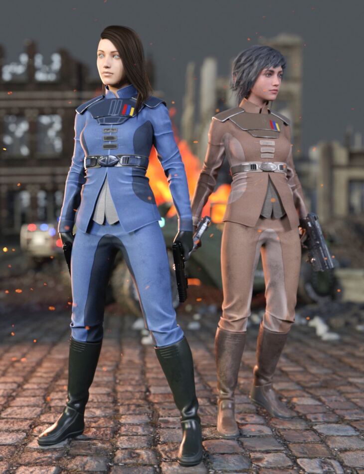 Sci-Fi Sergeant Outfit for Genesis 8.1 Females_DAZ3DDL