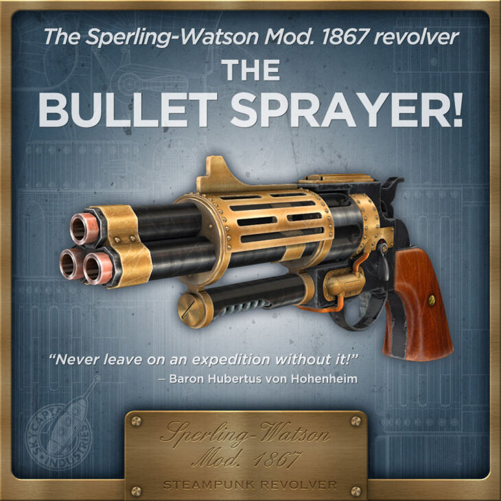 Sperling-Watson Mod. 1867 Steampunk Revolver_DAZ3D下载站