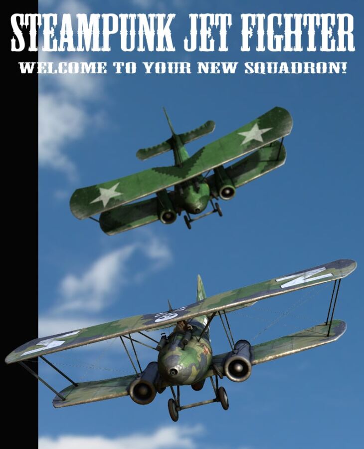 Steampunk Jet Fighter_DAZ3D下载站