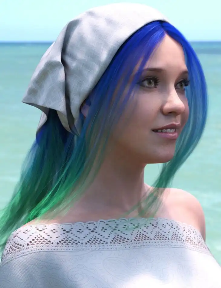 Summer Scarf Hair Texture Expansion_DAZ3DDL