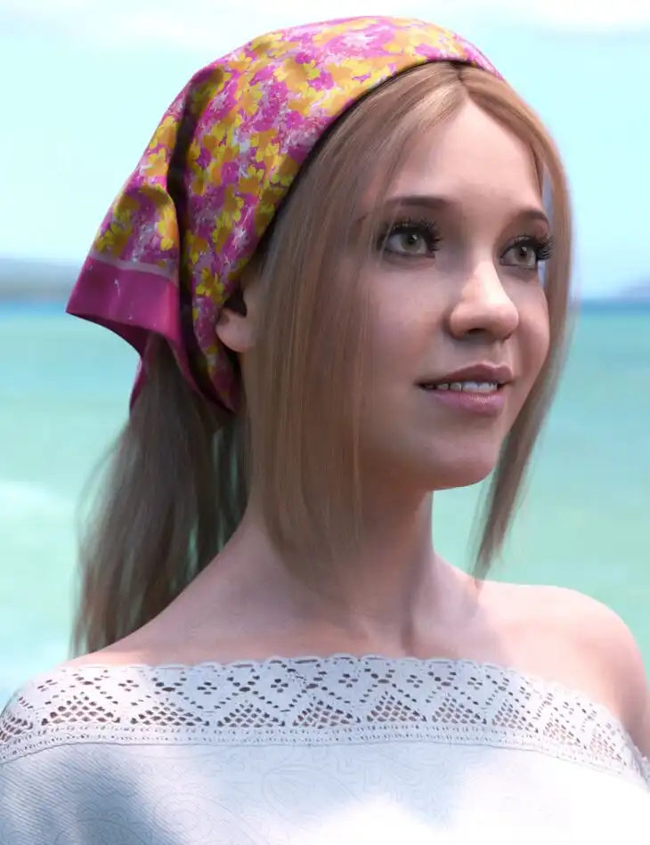 Summer Scarf Hair for Genesis 8 Female_DAZ3DDL