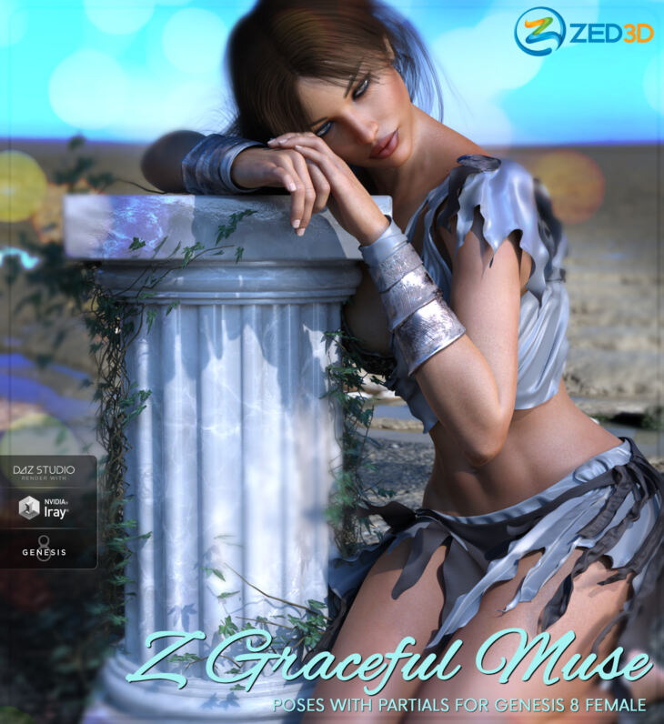 Z Graceful Muse – Poses and Partials for Genesis 8 Female_DAZ3D下载站