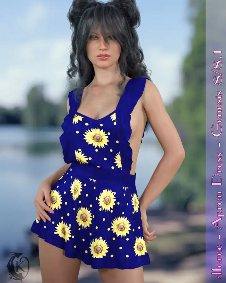 dForce – Apron Dress – Genesis 8_DAZ3DDL