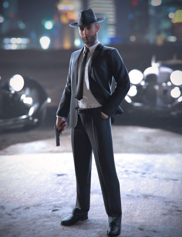 dForce Gentleman Suit for Genesis 8 and 8.1 Males_DAZ3D下载站