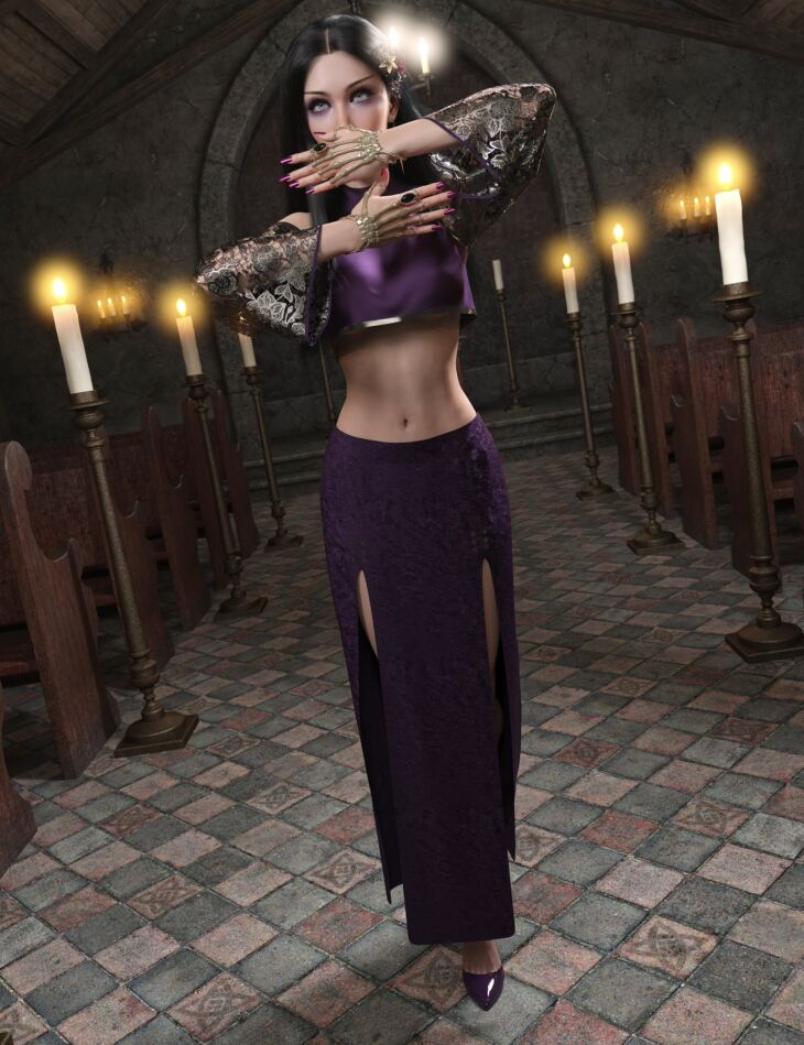 dForce Ilonka Outfit for Genesis 8 Female_DAZ3D下载站