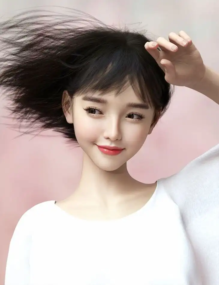 dForce Summer Sports Hair for Genesis 8 and 8.1 Females_DAZ3D下载站