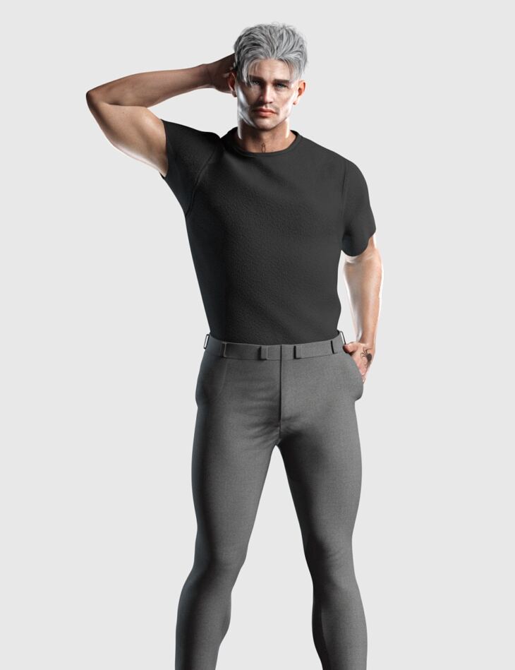 dForce Tucked Tee Outfit for Genesis 8 and 8.1 Males_DAZ3DDL