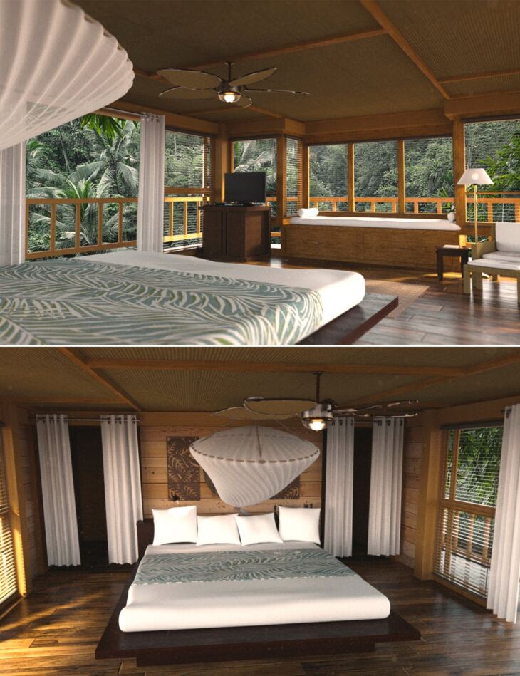Bali Resort Room_DAZ3D下载站