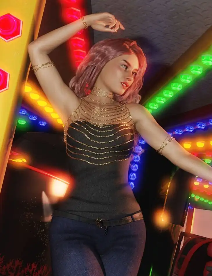 Body Chains 3 for Genesis 3 and 8.1 Females_DAZ3D下载站