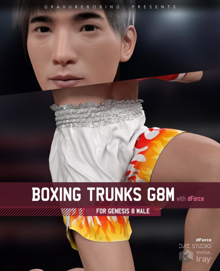 Boxing Trunks G8M for Genesis 8 Male_DAZ3D下载站