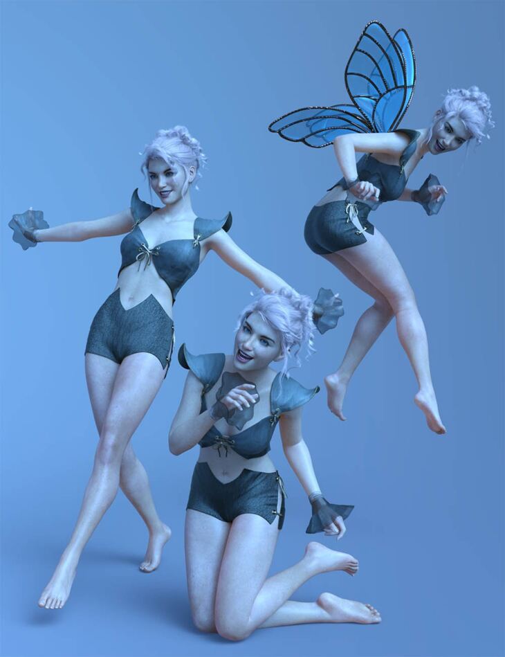 CDI Fairy Poses for Genesis 8.1 Female_DAZ3D下载站