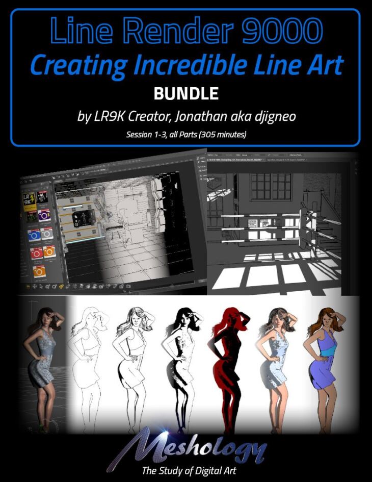 Creating Incredible Line Art with Line Render 9000 – Bundle_DAZ3DDL