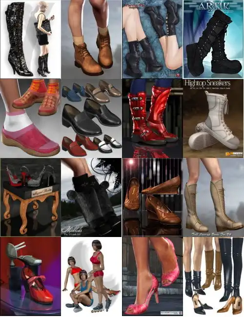 V4 Shoes Collection_DAZ3DDL