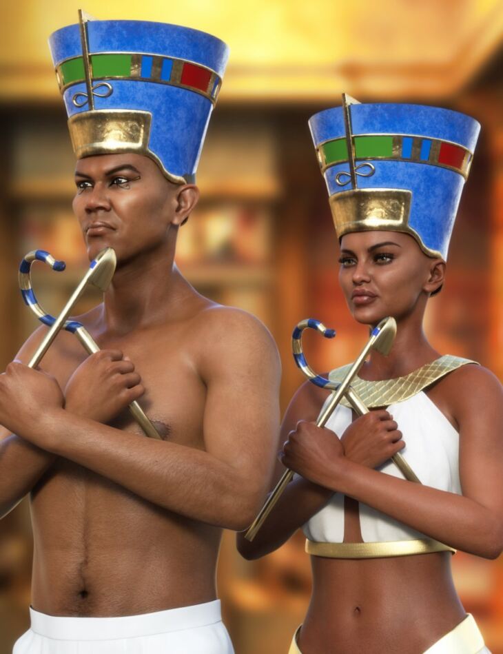 Egyptian Headdress and Accessories_DAZ3D下载站