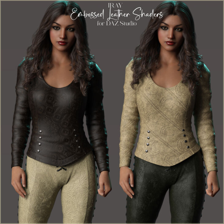 Embossed Leather DS Iray Shaders_DAZ3D下载站