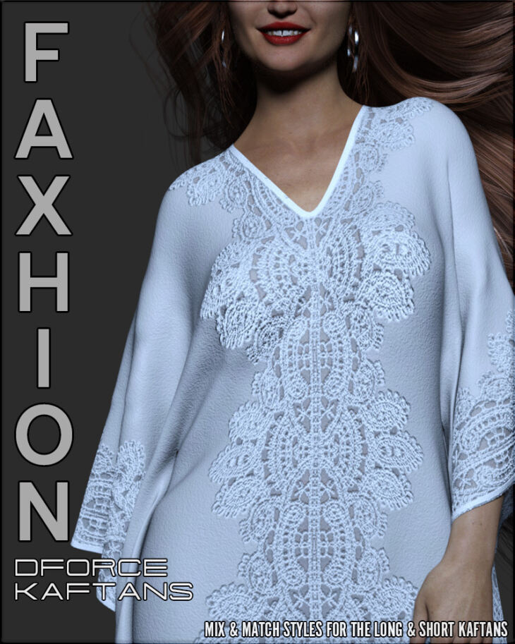 Faxhion – dForce Kaftans_DAZ3D下载站