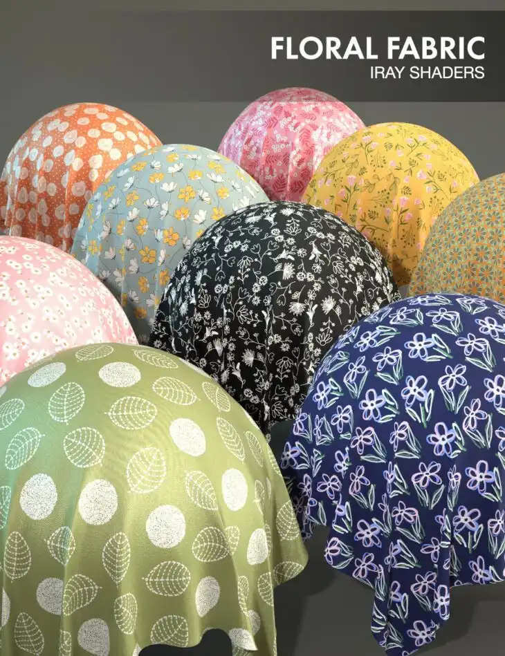 Floral Fabric – Iray Shaders_DAZ3D下载站