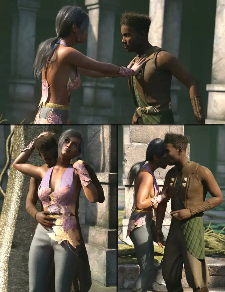 Forsaken Temple Promises Poses for Genesis 8_DAZ3DDL