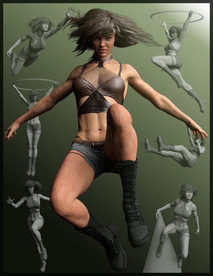 Gravity in Action Poses for Genesis 3 and 8 Female_DAZ3DDL
