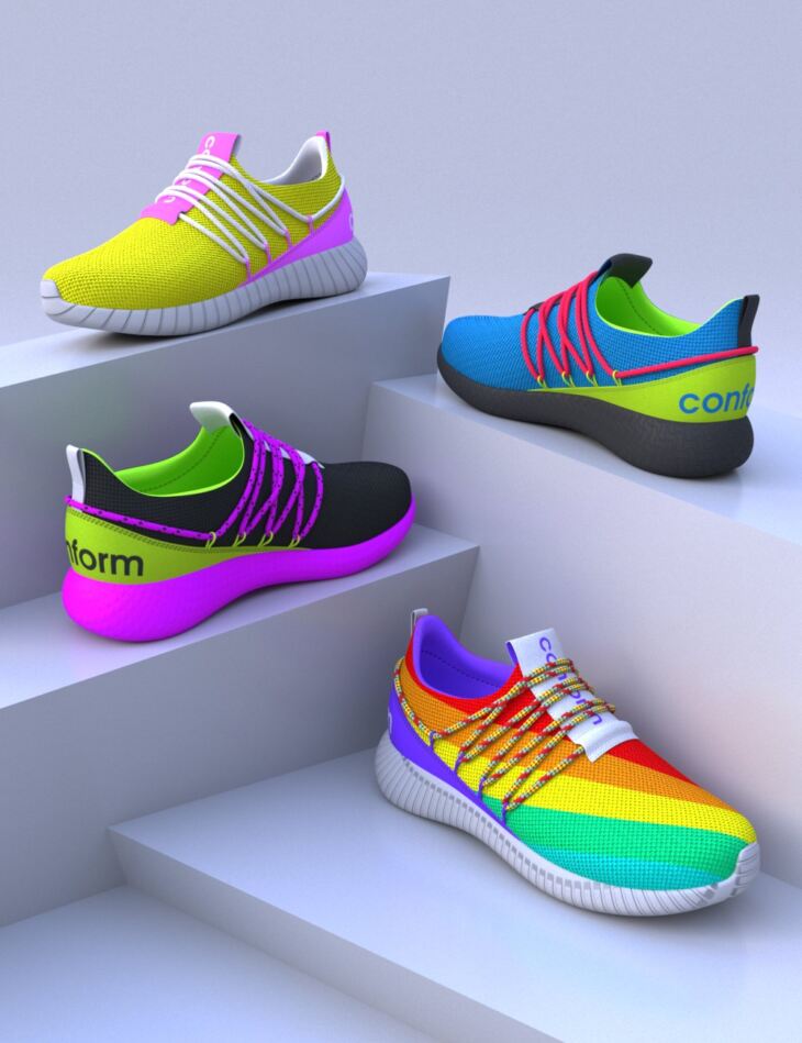 HL Conform Sneakers for Genesis 8 and 8.1 Females_DAZ3D下载站