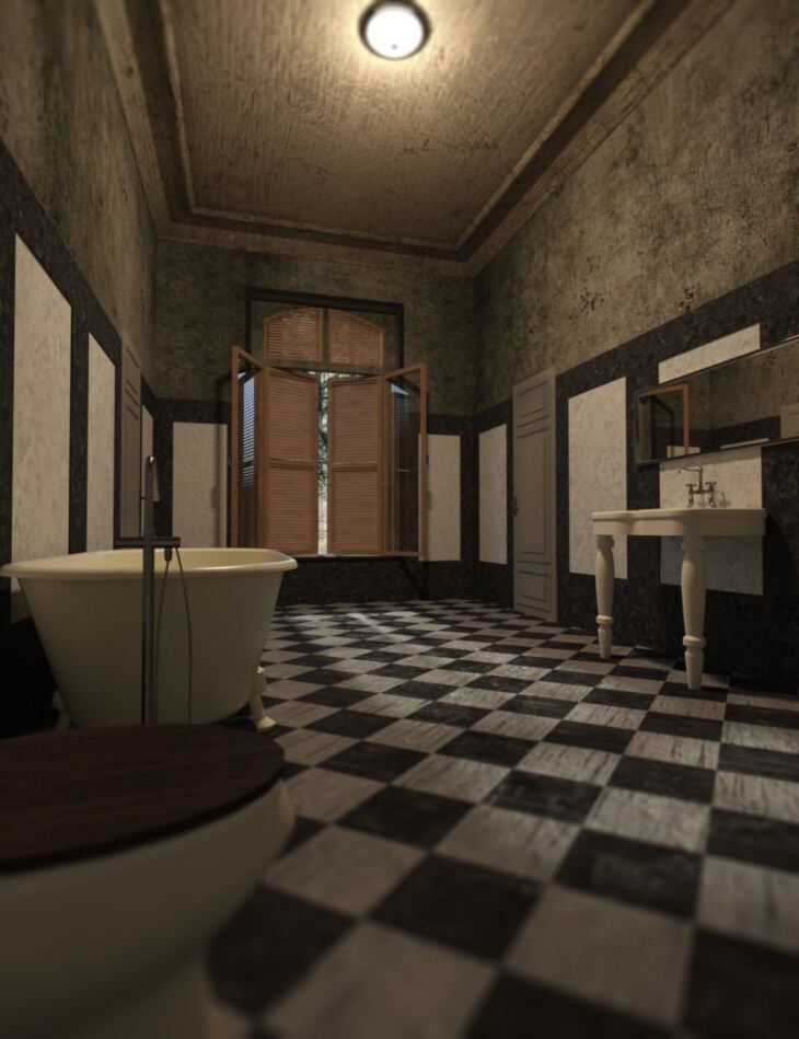 Haunted Bathroom_DAZ3D下载站