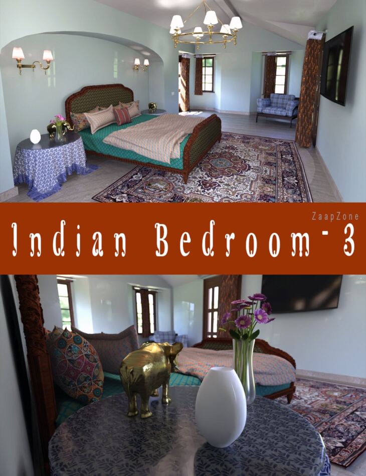 Indian Bedroom 3_DAZ3D下载站