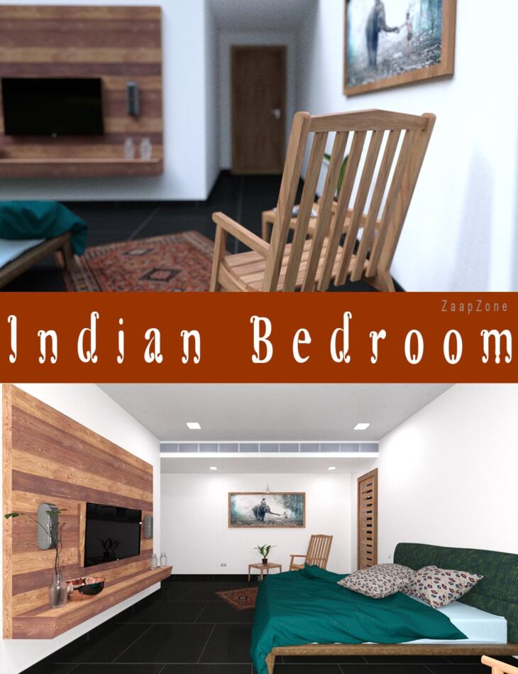 Indian Bedroom_DAZ3D下载站