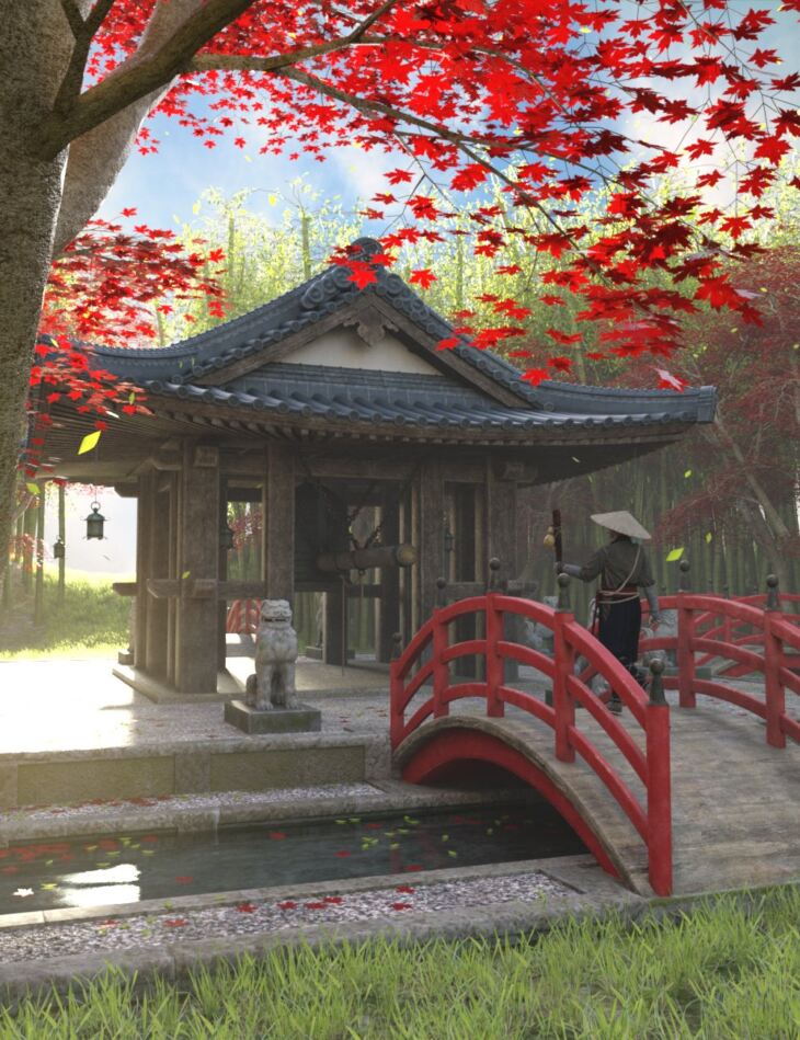 Japanese Bell Shrine_DAZ3D下载站