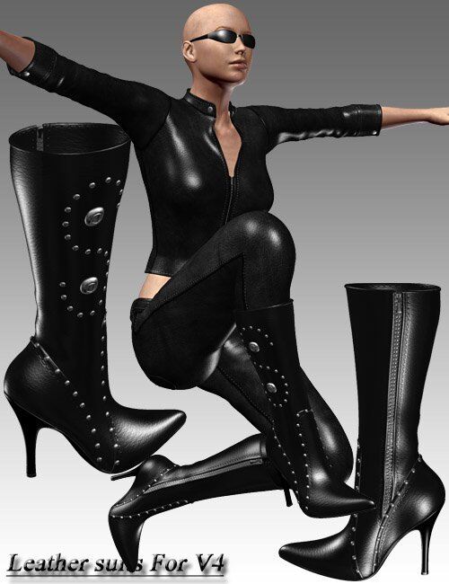 Leather Suits for V4_DAZ3D下载站