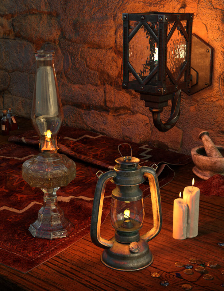 Muelsfell Gothic Lights and Lamps_DAZ3D下载站