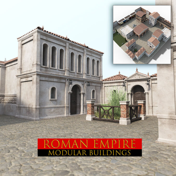 Roman Empire – Modular Buildings for DS Iray_DAZ3D下载站