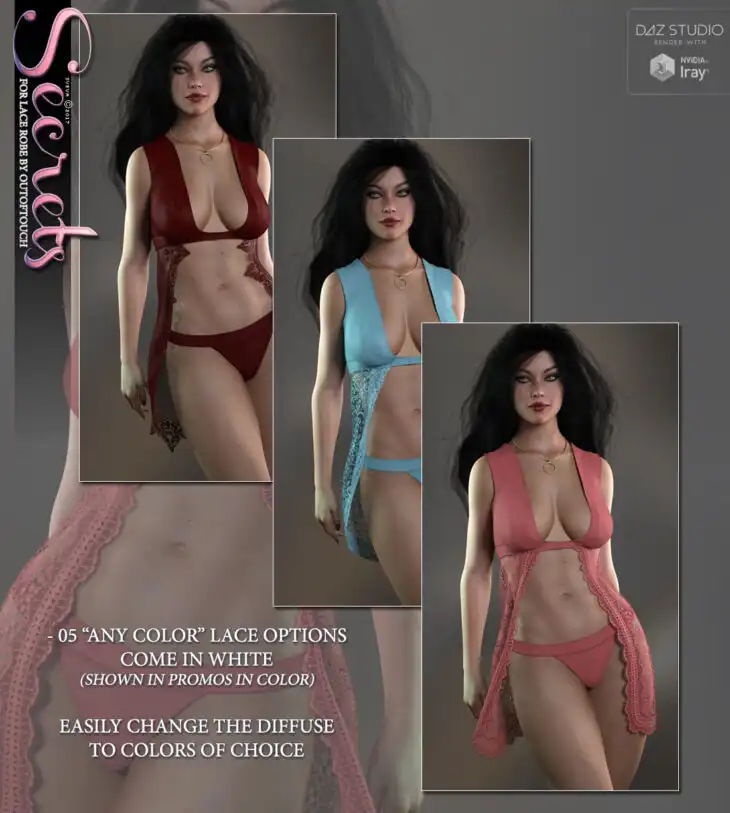 Secrets for Lace Robe_DAZ3D下载站