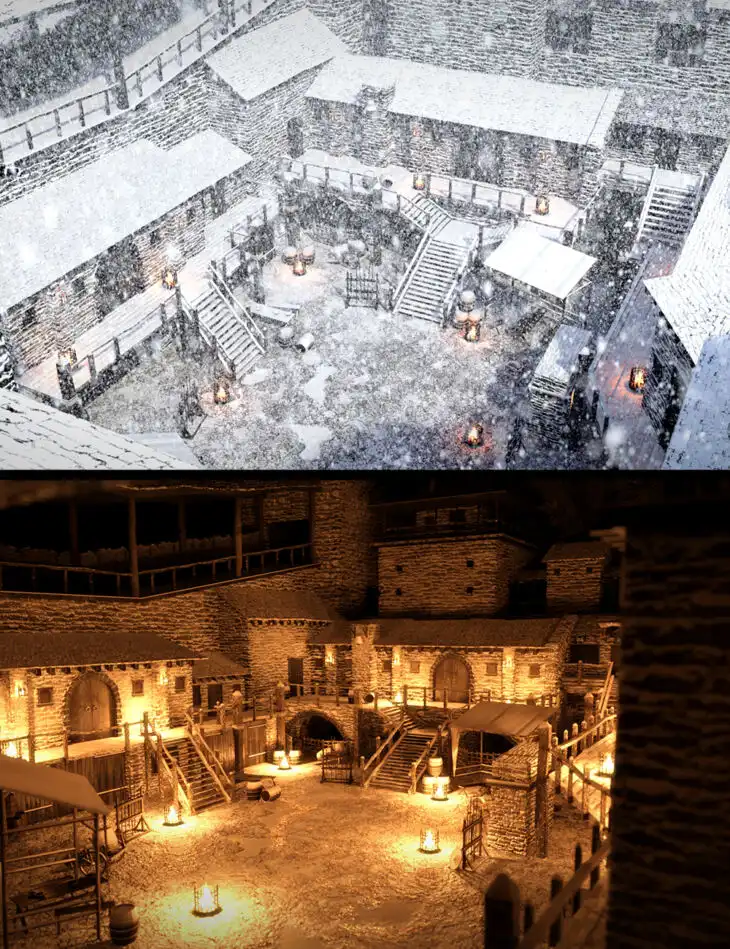 The Knight’s Castle Winter Add-On_DAZ3DDL