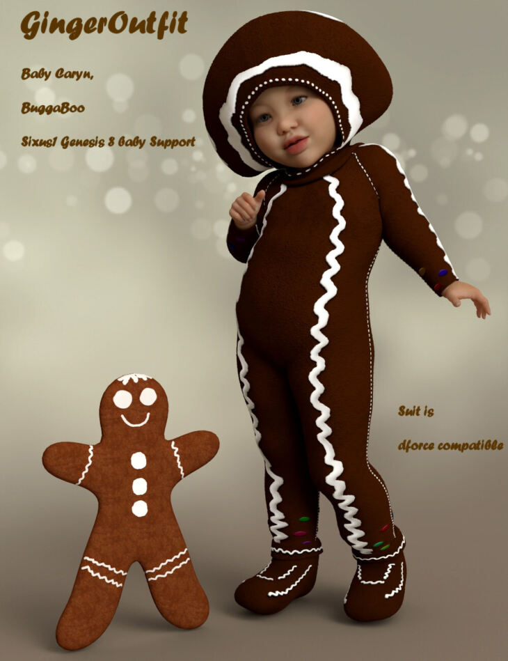 Toddler – Ginger Outfit G8F_DAZ3D下载站