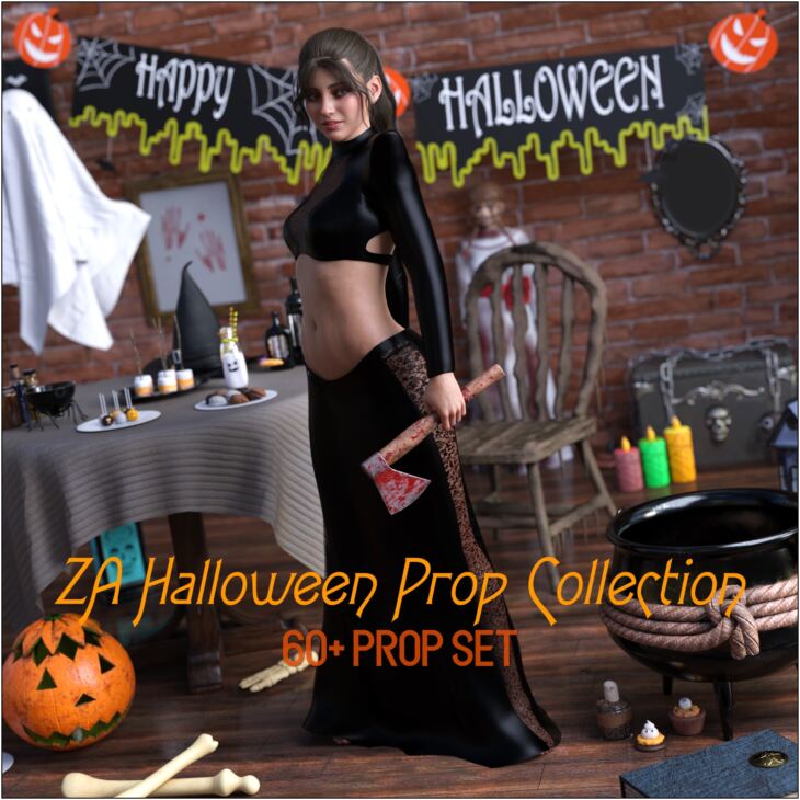 ZA Halloween Prop Collection_DAZ3D下载站